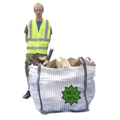Kiln Dried Hardwood Logs in a Bulk Bag (1 x 0.5m³)