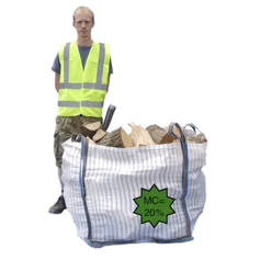 Kiln Dried Hardwood Logs in a Bulk Bag (1 x 0.5m³)