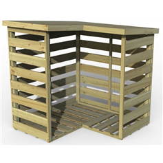 Corner Log Store delivered as a Flat-Pack