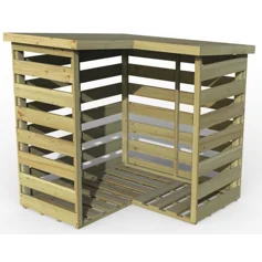 Corner Log Store delivered as a Flat-Pack