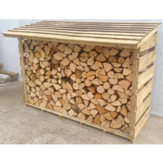 Large Log Store stacked Full with Kiln Dried Logs