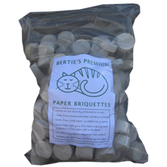 Paper Briquettes in a Bag x 10 (100kg)