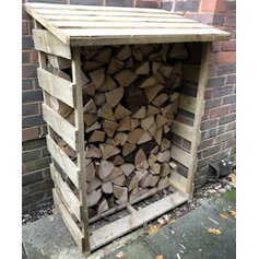 Compact Log Store stacked Partially Full with Kiln Dried Logs