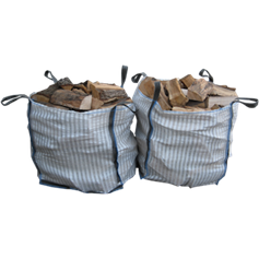 Kiln Dried Hardwood HENCH Logs in 2 Bulk Bags (2 x 0.5m³)