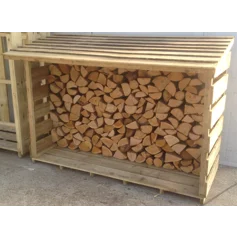Large Log Store stacked Partially Full with Kiln Dried Logs