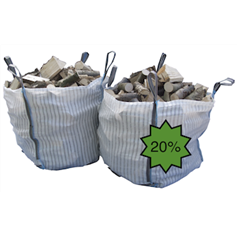 Kiln Dried Hardwood GRANNY Logs in 2 Bulk Bags (2 x 0.5m³)