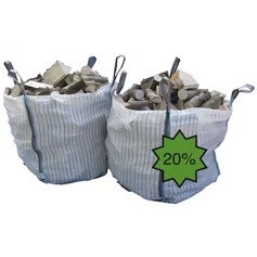Kiln Dried Hardwood GRANNY Logs in 2 Bulk Bags (2 x 0.5m³)